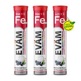 EVÄM Eisen + Vitamin C Brausetabletten - 3er Pack