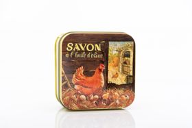 La Savonnerie de Nyons - Metallbox mit Seife "Henne"