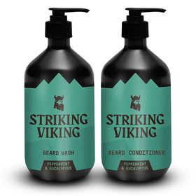 Striking Viking Bartshampoo & Spülung Set – Pfefferminze & Eukalyptus