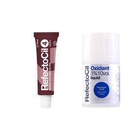 Refectocil Wimpernfarbe kastanie 4 & Refectocil Oxidant flüssig 3% Set