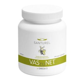 Santurel VascuNET + Omega 3 mit Grünem Tee - 30 aktive Inhaltsstoffe – 300 vegane Kapseln