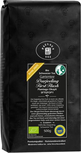 Paulsen Bio Darjeeling First Flush FTGFOP1 Plantage Okayti, Ernte 2025