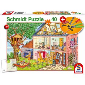 Schmidt Spiele Schmidt Spiele 56375 Die fleißigen Handwerker, 40 Teile, mit Add on (Werkzeug Set)