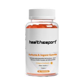 HEALTH & SPORT Kurkuma + Ingwer + Schwarzer Pfeffer Gummies - Vitalität & Balance