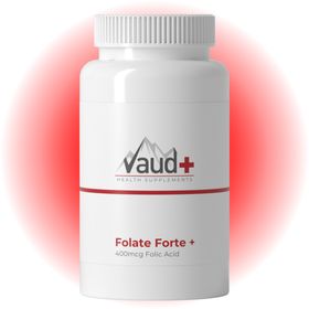 Vaud® Folsäure Tabletten | 400 µg Folat hochdosiert für Kinderwunsch Schwangerschaft | 100 Tabletten