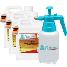 FUTUM 3x2L Teppichkäferspray + 2L Sprüher