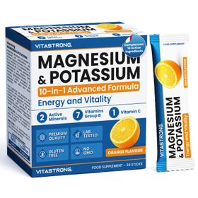 Vitastrong Magnesium & Kalium - 24 Sticks, Wohlbefinden im Alltag & Energie