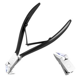 COOL-i Profi Nagelzange aus Edelstahl, Präzisions Fußnagelschere mit rutschfestem Griff