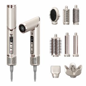 COOL-i Airstyler 8 in 1, 1400W Heißluftbürste mit Diffusor & Lockenaufsatz, 4 Temperaturen, 3 Stufen