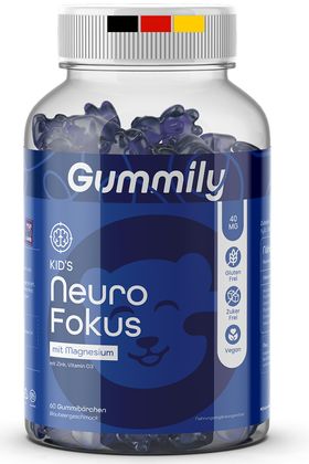Gummily® Kinder Mangnesium Gummibärchen Neuro Fokus - Hericium Erinaceus Extrakt  - Lion's mane