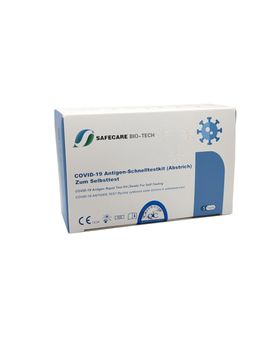 20 x Safecare Covid19- Antigenschnelltestkit für Laien- 4 x 5er Box - CE1434 - MHD 10/27