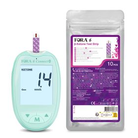 FORA 6 Multi-Parameter Ketone-Messgerät Starter-Set – mg/dl