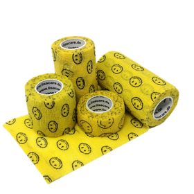 LisaCare Kohäsive Bandagen 2,5-10cm - Smiley Gelb