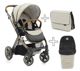 Kinderwagen Oyster2 Special Edition Bronze Komplettset mit Fußsack und Wickeltasche