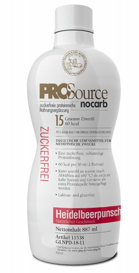 PROSource® Nocarb Heidelbeer Punsch Flaschen 1x887ml