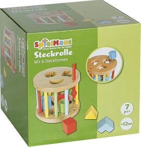 Spielmaus Holz SMH Steckbox, rund, 6 Steine (40771115)
