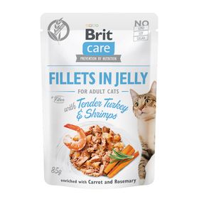 Brit Care Cat - Fillets in Jelly with Tender Turkey & Shrimps
