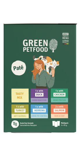 Green Petfood Cat MP Paté Tasty Mix