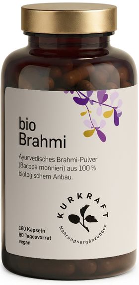 Kurkraft© Bio Brahmi (Bacopa monnieri) – 500 mg pro Kapsel – 160 Kapseln – 80 Tage
