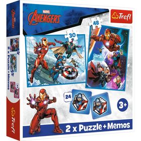 trefl 3in1 Avengers: Helden in Aktion (2x Puzzle + Memory-Spiel)