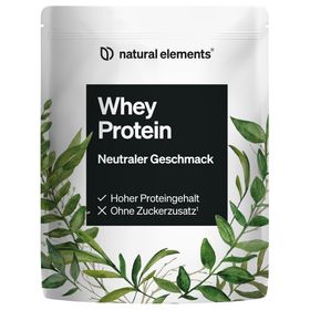 natural elements Whey Protein Pulver – Neutral – 1kg – 25g Protein pro Portion