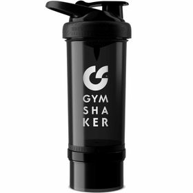 GYMSHAKER Protein Shaker mit Pulverfach Trinkflasche
