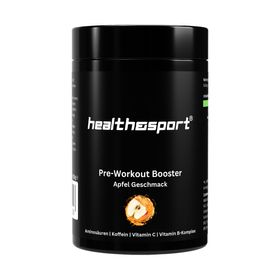 HEALTH & SPORT Pre-Workout Booster Apfel Pulver -  Energie, Fokus, Ausdauer