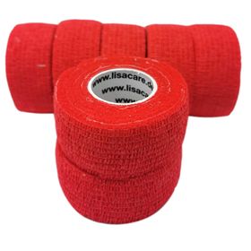 LisaCare latexfreie, kohäsive Fingerpflaster 2,5cm - Rot