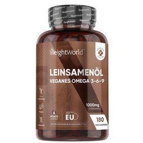 WeightWorld Leinsamenöl Omega 3 6 9 Weich-Kapseln