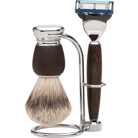 Erbe, Rasiergarnitur Gillette Fusion, Silberspitz, Wengeholz
