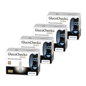 GlucoCheck GOLD Teststreifen (200 Stück) zur Blutzuckerkontrolle bei Diabetes