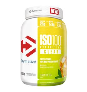 DYMATIZE Whey Protein Pulver Shake ISO 100 Hydrolyzed Clear Lemon Ice Tea