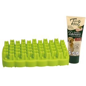 Leckmatte - plus 1x Tubidog Delikatess - Leberwurst für den Hund