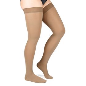 Compressana Leganza kurz Schenkelstrümpfe CCL1 mit Noppenhaftband