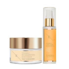 ErthSkin London VITAMIN C ELIXIER SERUM + Bio aufhellende Feuchtigkeitscreme mit Vitamin C set