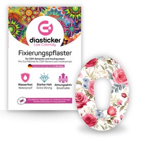 Diasticker® Dexcom G6 Fixiertapes "Red Roses"