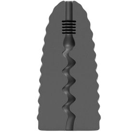 All Black - Strukturierter Spiral-Masturbator mit ergonomischem Design
