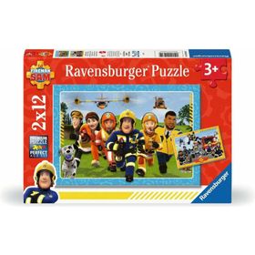 Ravensburger - Puzzle Feuerwehrmann Sam Die Retter kommen 2x12p