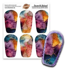 Diasticker® Dexcom G6 Stickerset "Colorful Smoke"