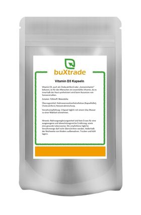 buXtrade Vitamin D3 Kapseln