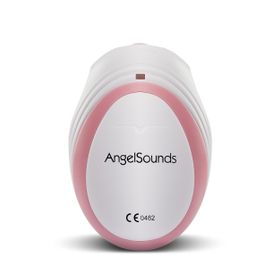 AngelSounds - JPD-100S(mini) Solo - Ultraschall Fetal-Doppler - Cremeweiß-Pink