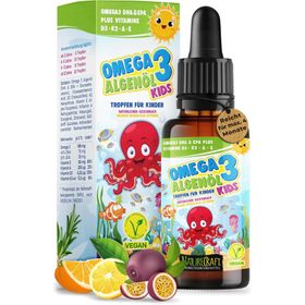 NatureCraft Vegan Algenöl Omega 3 Plus Tropfen KIDS