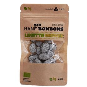 natürlich CBD BIO-Hanfbonbons Limette Ingwer