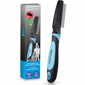 BluePet Flohkamm Hund Katze, Läusekamm, Nissenkamm, Hundekamm Katzenkamm, Gegen Flöhe, Läuse, Nissen