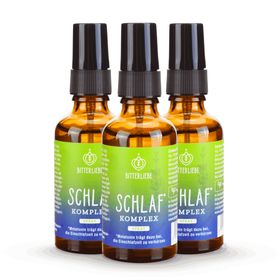 BitterLiebe - Schlaf Komplex Spray - 1mg Melatonin pro Tagesdosis - Schlaf Unterstützung