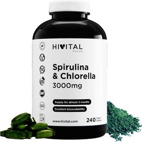 HIVITAL Spirulina und Chlorella 3000 mg Tabletten