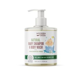 Wooden Spoon Unparfümiertes Duschgel und Haarshampoo für Kinder 2-in-1-