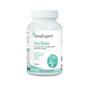 SanaExpert Haar Forte - mit Perlhirse-Extrakt, Biotin, Zink, Vitamin B5 - zum Erhalt der Haare