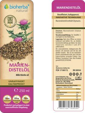 Mariendistelöl 250 ml kaltgepresst  unraffiniert PZN 17188172