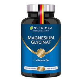 Nutrimea Magnesium Glycinat + Vitamin B6 | Optimale Bioverfügbarkeit | 1,5 Monatsvorrat